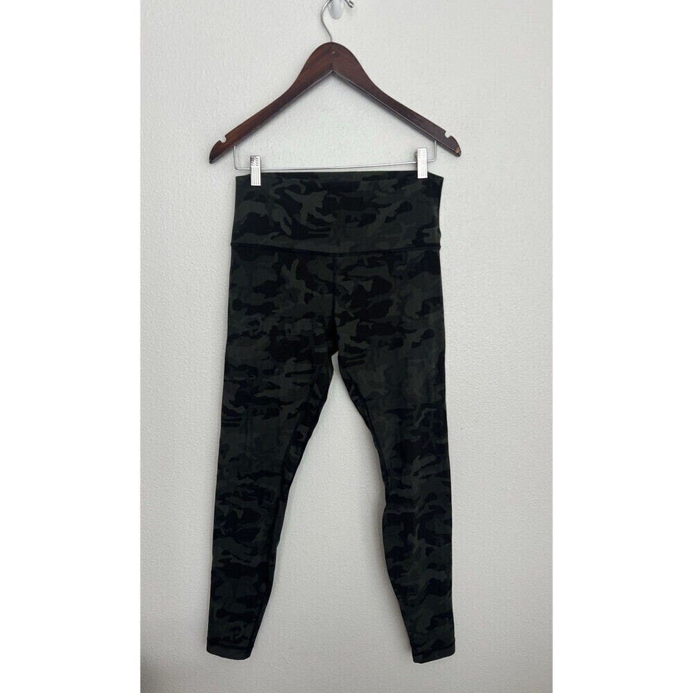 Lululemon Align Pant Incognito Camo Multi Gator Green Athleisure Lounge Size 10
